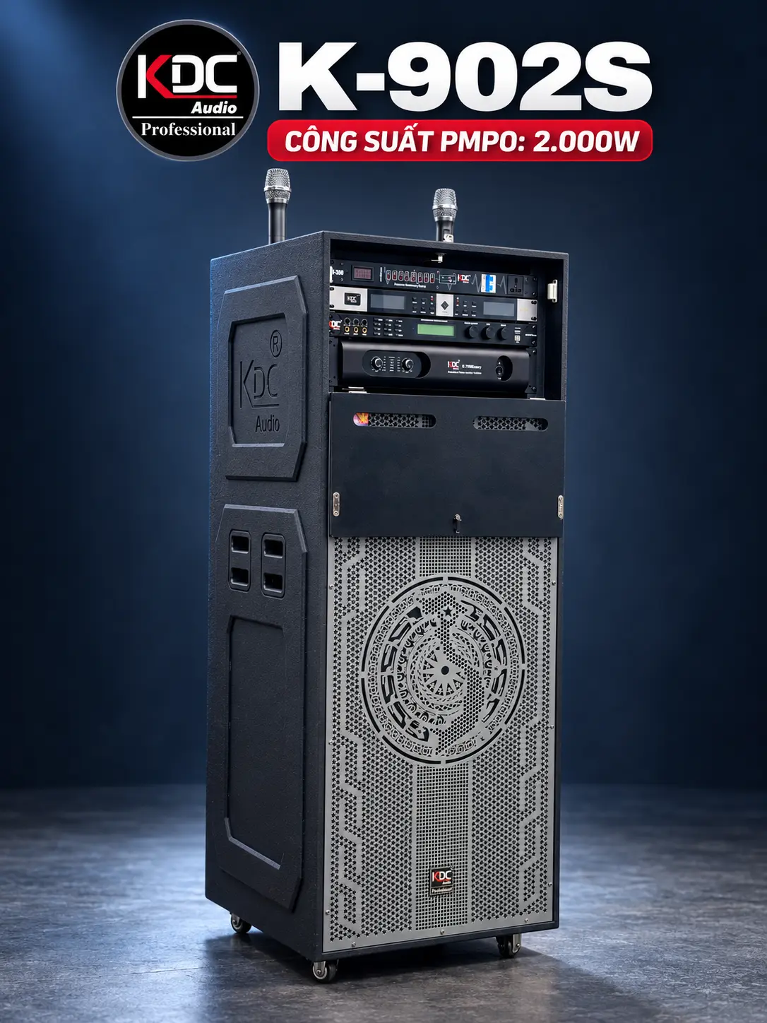 Loa kéo KDC K-902S: 2 Bass 40cm, PMPO 2.000W
